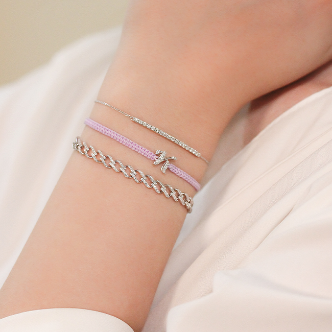 Cuban chain diamond bracelet